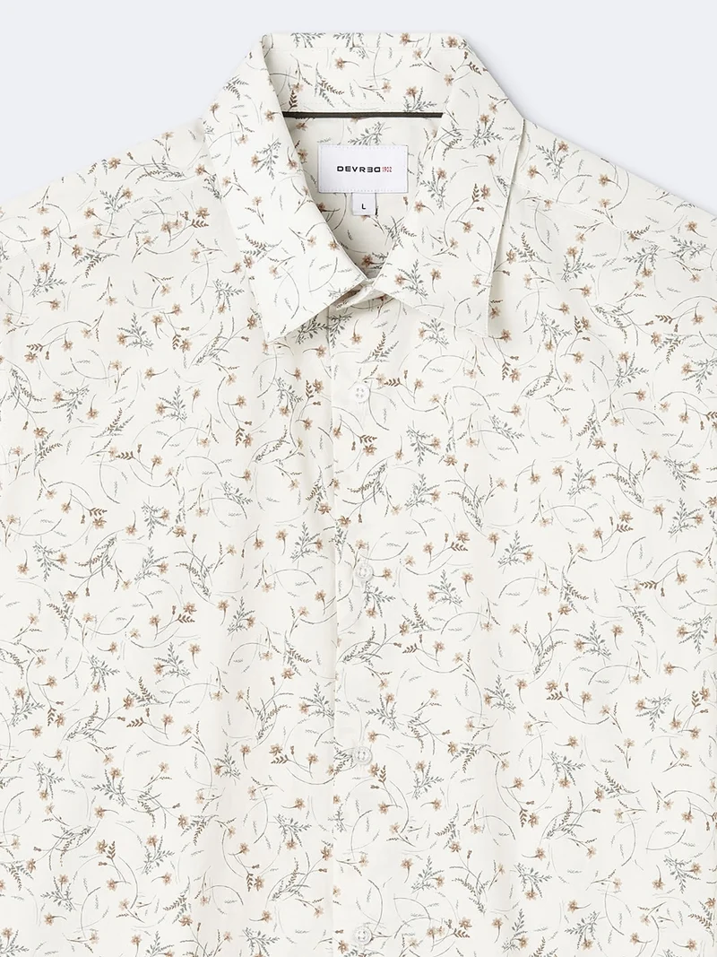 Chemise fleurie 100% coton