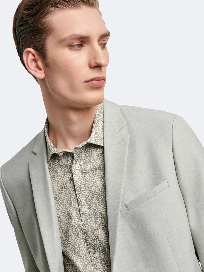 Chemise slim stretch végétale
