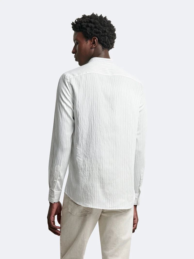 Chemise en coton modal rayée