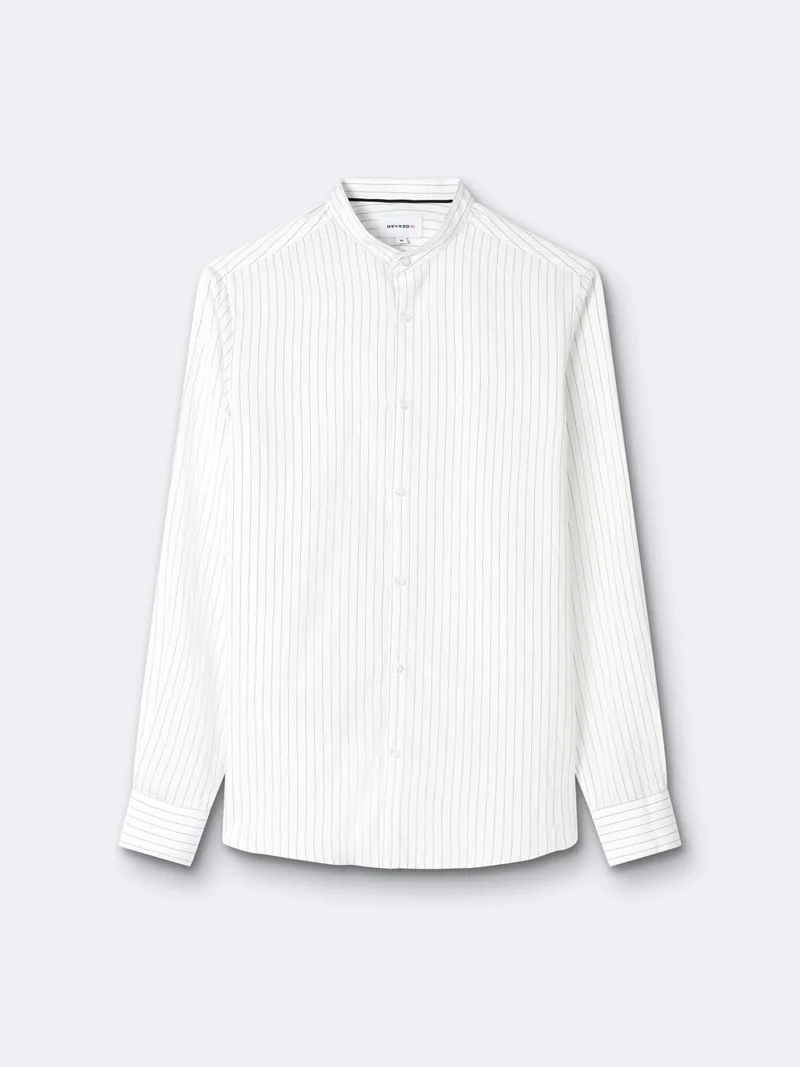 Chemise en coton modal rayée