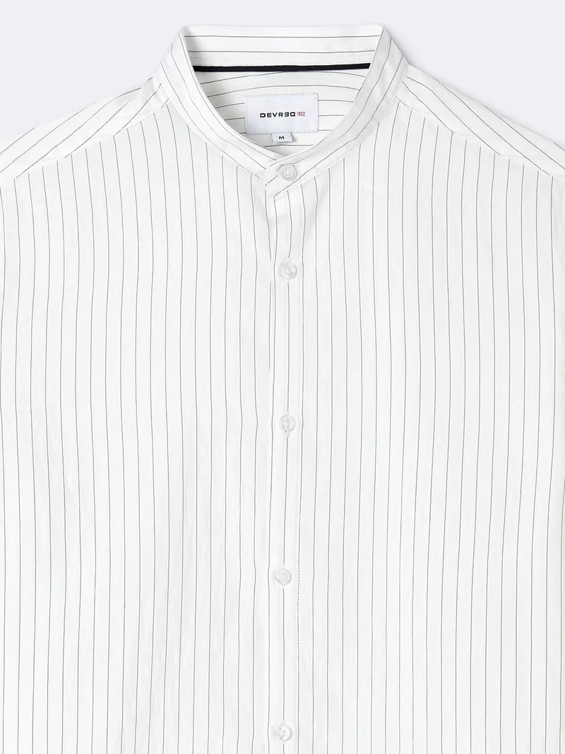 Chemise en coton modal rayée