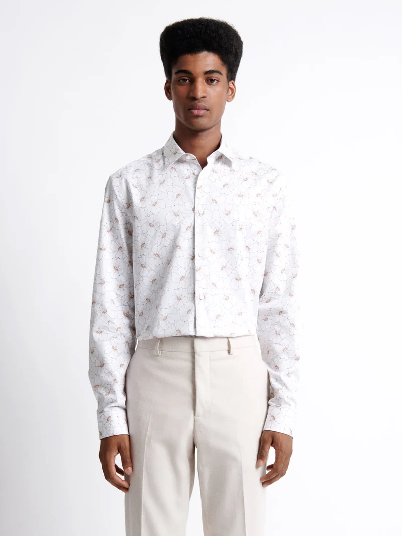 Chemise fleurie 100% coton