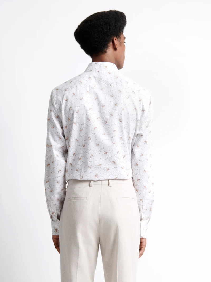 Chemise fleurie 100% coton