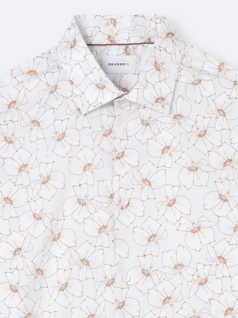 Chemise fleurie 100% coton
