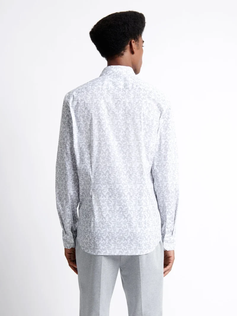 Chemise stretch végétale en coton