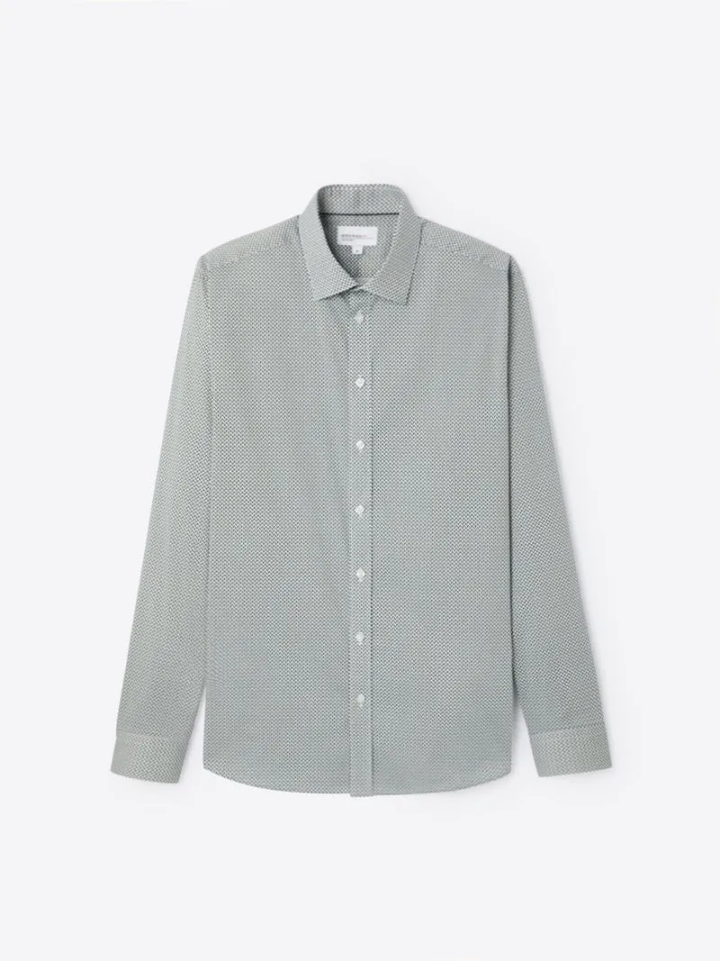 Chemise stretch fantaisie en coton