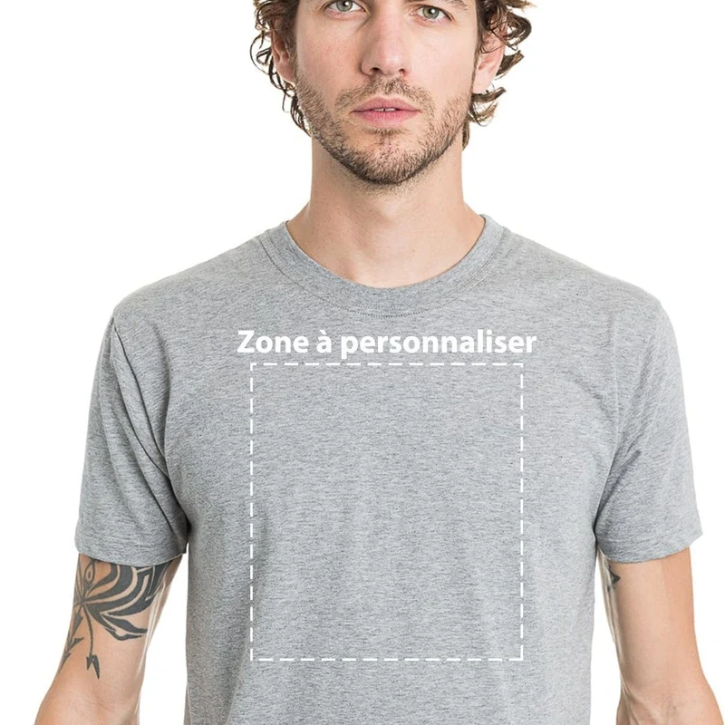 T-shirt homme personnalisé - Gris