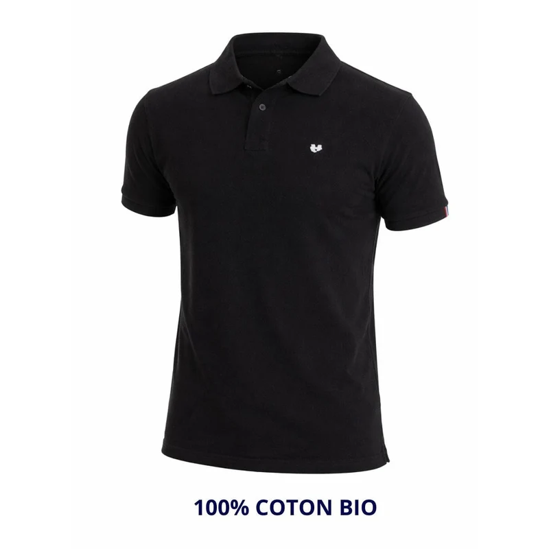 Polo noir made in France