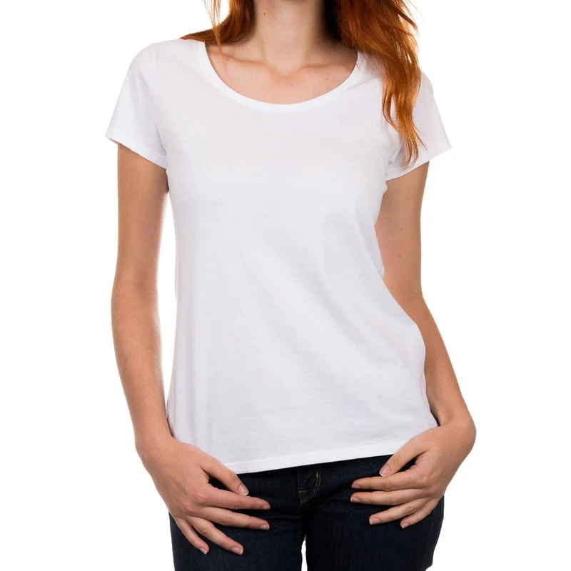Tshirt uni femme blanc