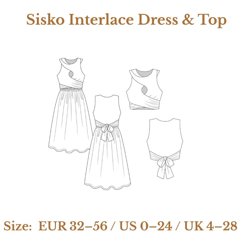 PATRON DE COUTURE PDF | Robe et haut Sisko Interlace | Named Clothing