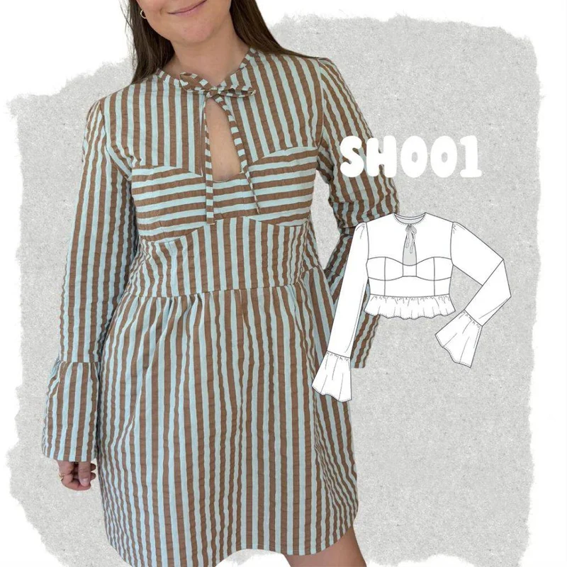 PATRON DE COUTURE PDF | Chemisier et robe SH001 | The Form Edit | BILINGUE (FR/EN)