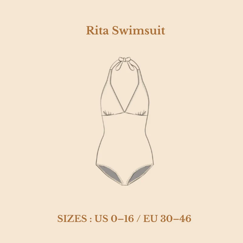 PATRON DE COUTURE PDF | Maillot de bain Rita | Wardrobe by Me