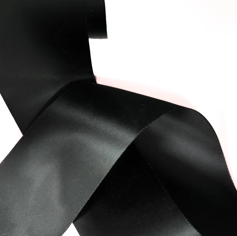 Ruban de satin large | Noir | 75 mm
