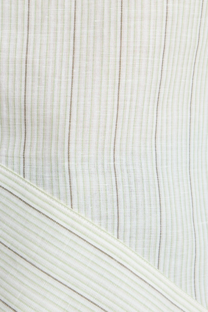 Renny|100% Cotton High Neck Striped Top