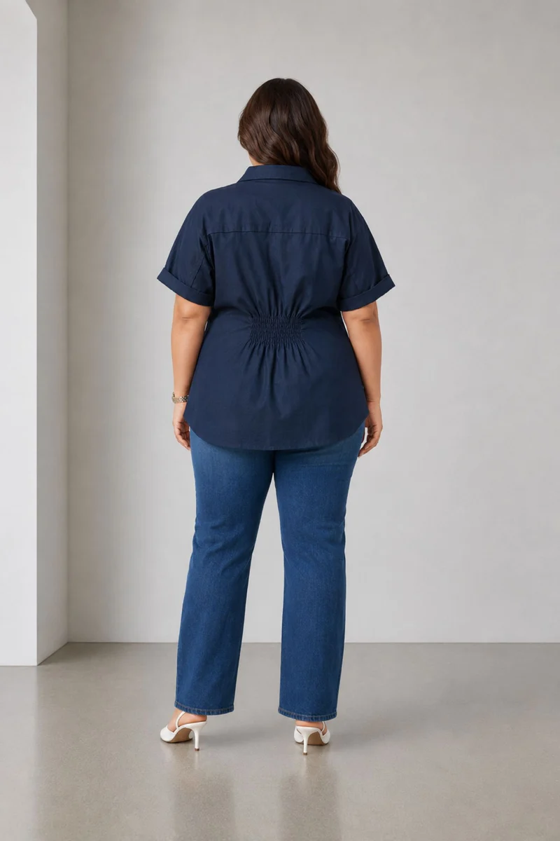 Bhaa|100% Cotton Short- Sleeve Collared