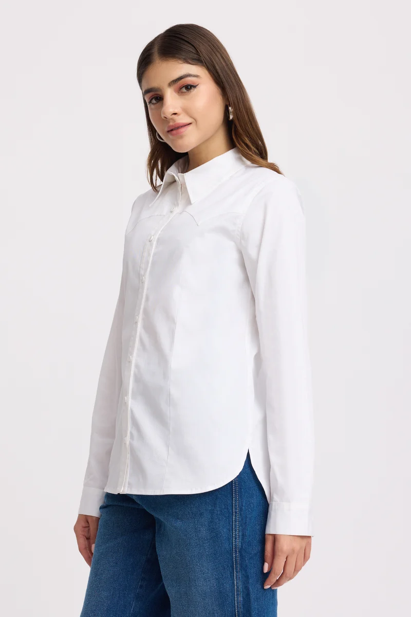 Canni|100% Cotton Cowboy Regular Shirt