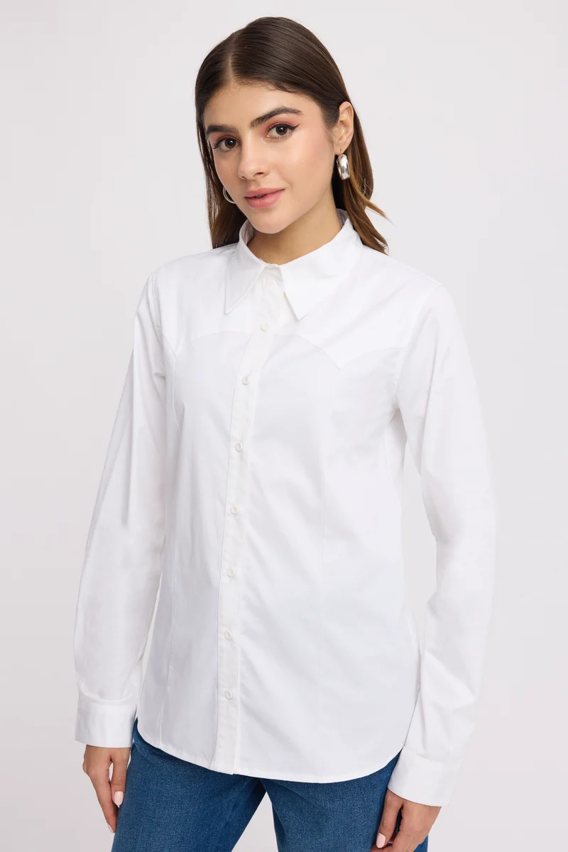 Canni|100% Cotton Cowboy Regular Shirt