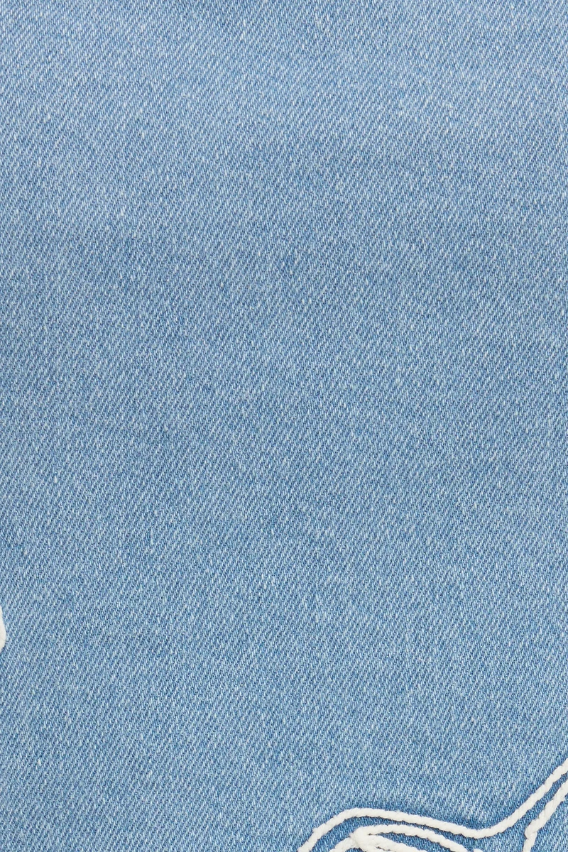 Nali|100% Cotton Denim Mini Tube Dress