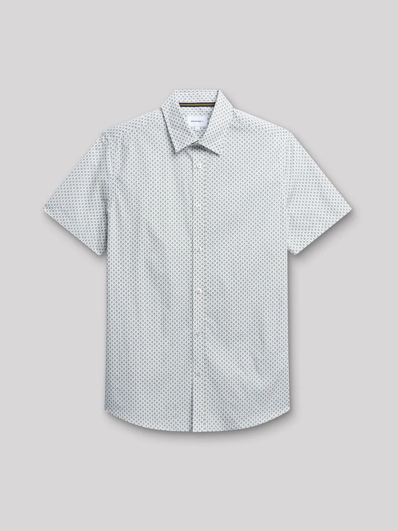 Chemise à manches courtes slim fantaisie