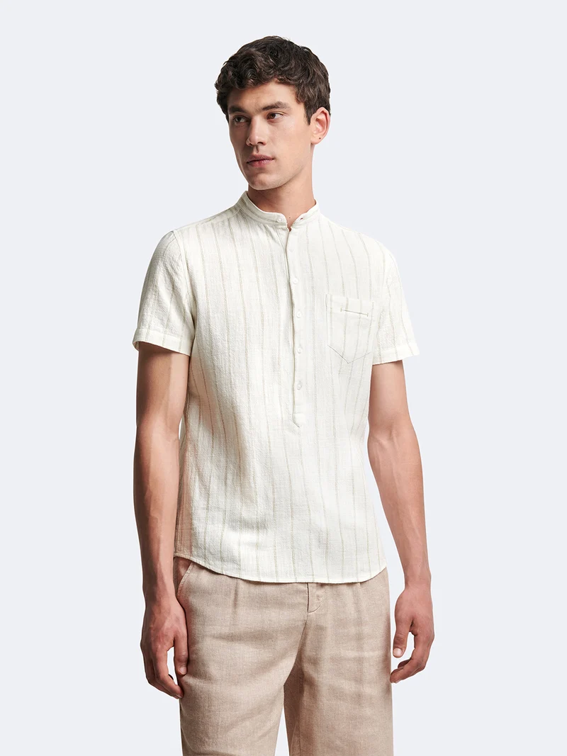 Chemise 100% coton rayée