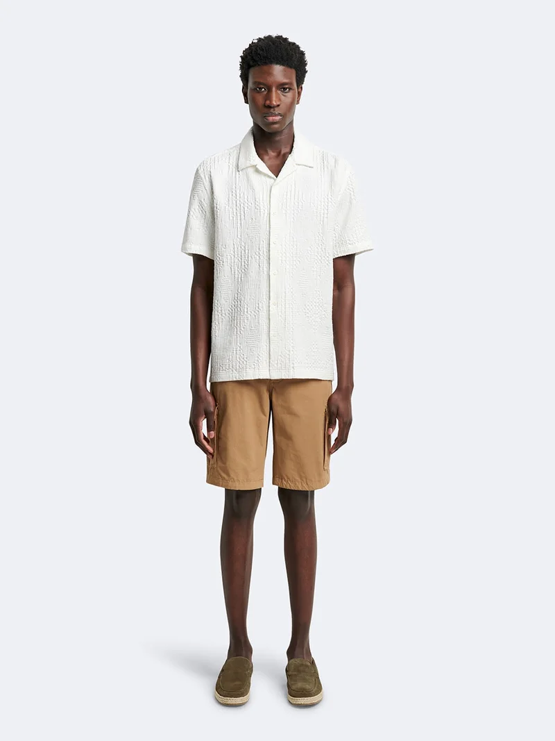 Chemise regular en jacquard unie
