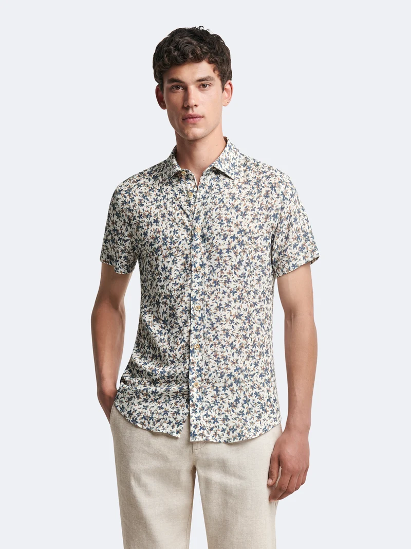 Chemise regular en coton mélangé