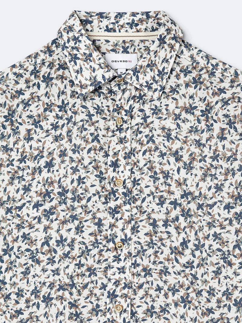 Chemise regular en coton mélangé