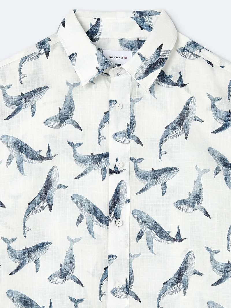 Chemise 100% coton animalier