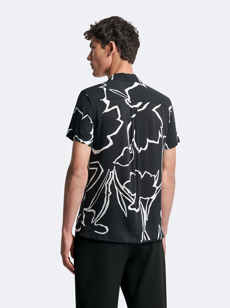 Chemise regular en viscose fantaisie