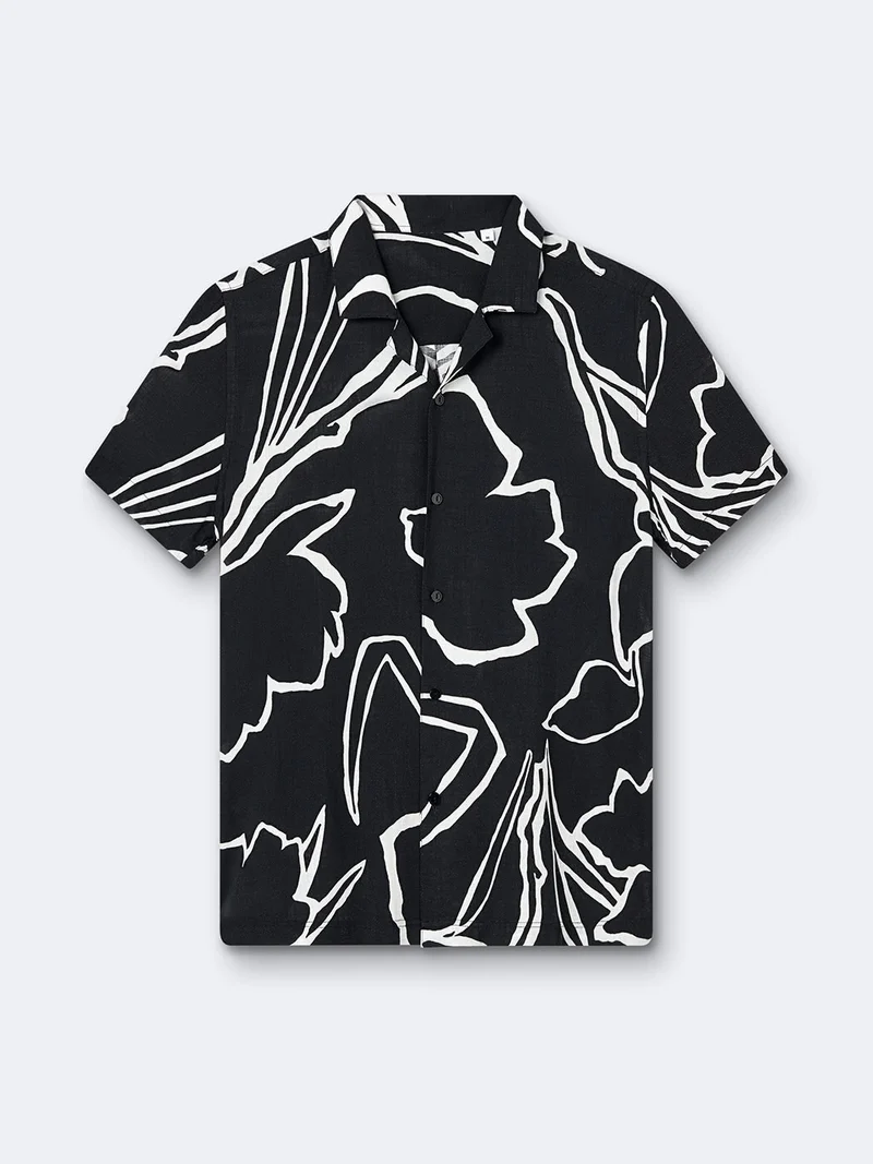Chemise regular en viscose fantaisie