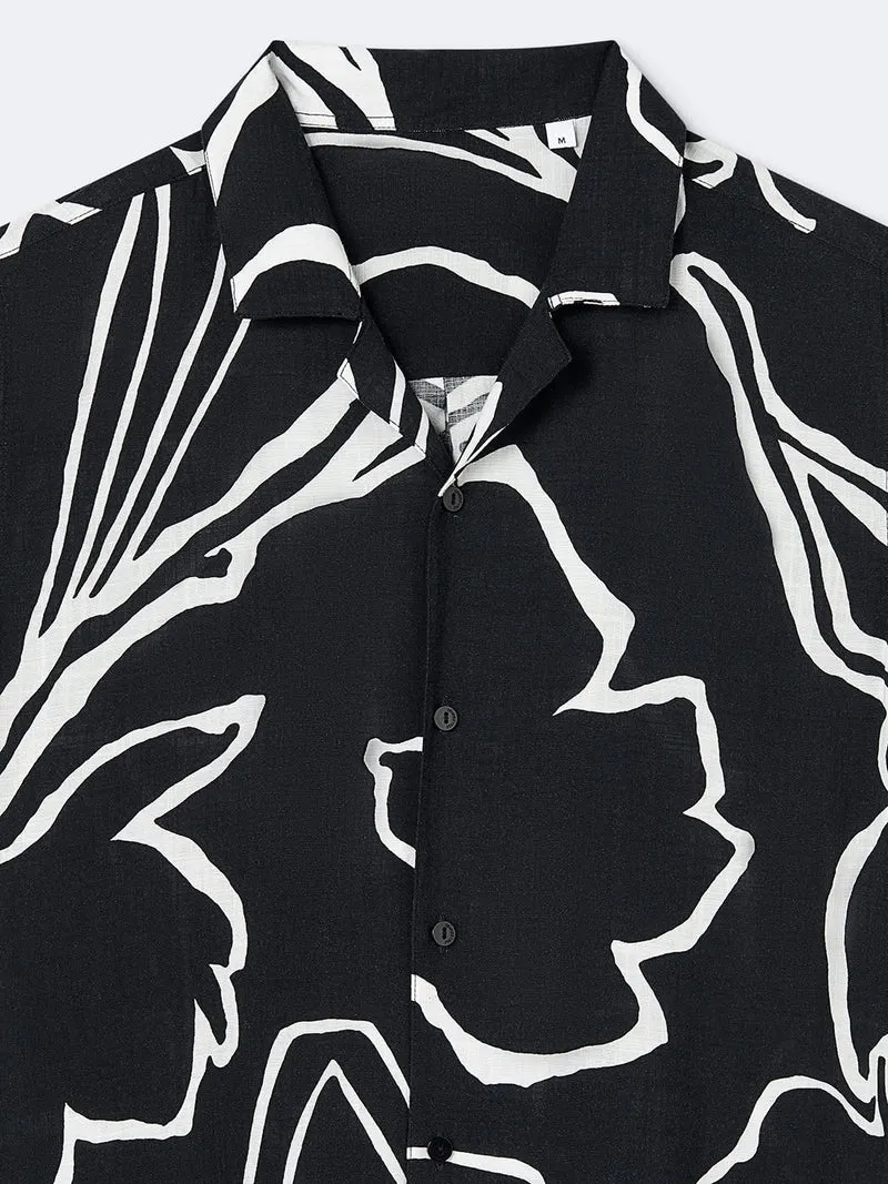 Chemise regular en viscose fantaisie