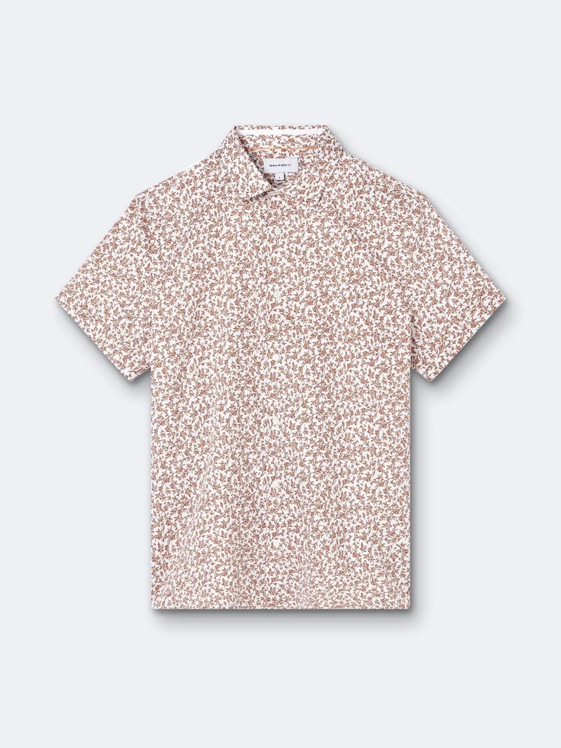 Chemise à manches courtes slim végétale