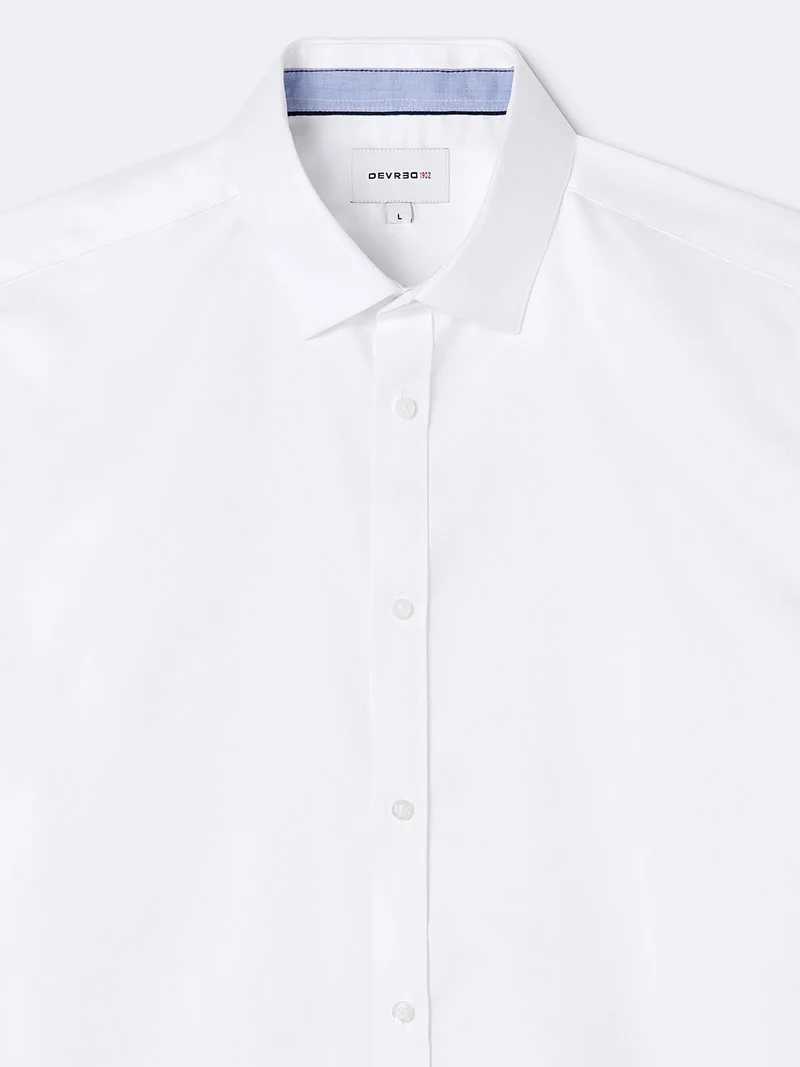 Chemise à manches courtes slim unie