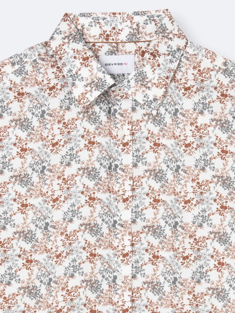Chemise fleurie 100% coton