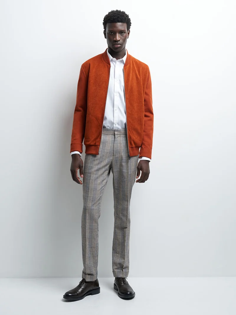 Cardigan zippé bi-matière