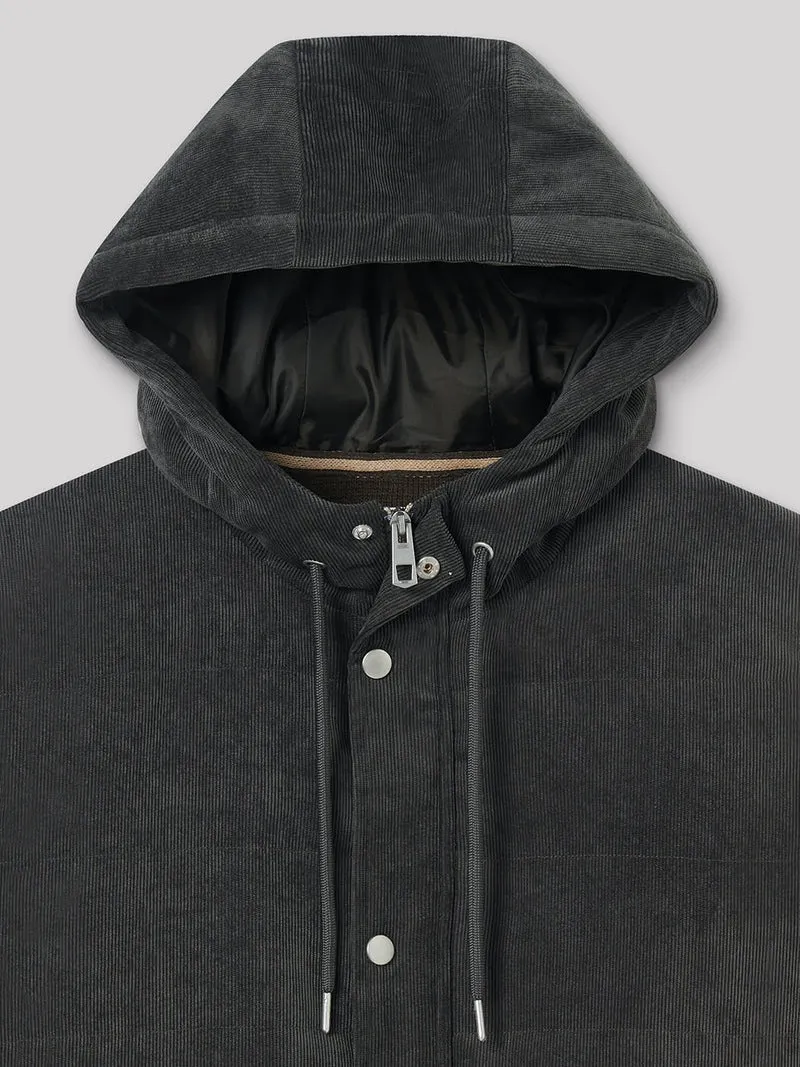 Cardigan zippé bi-matière