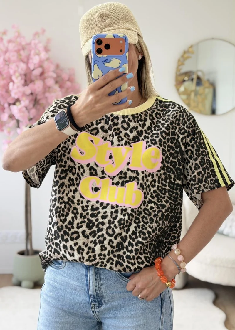 Sweat leger style club jaune