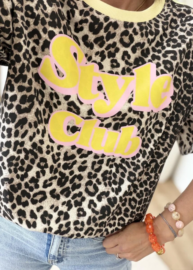 Sweat leger style club jaune