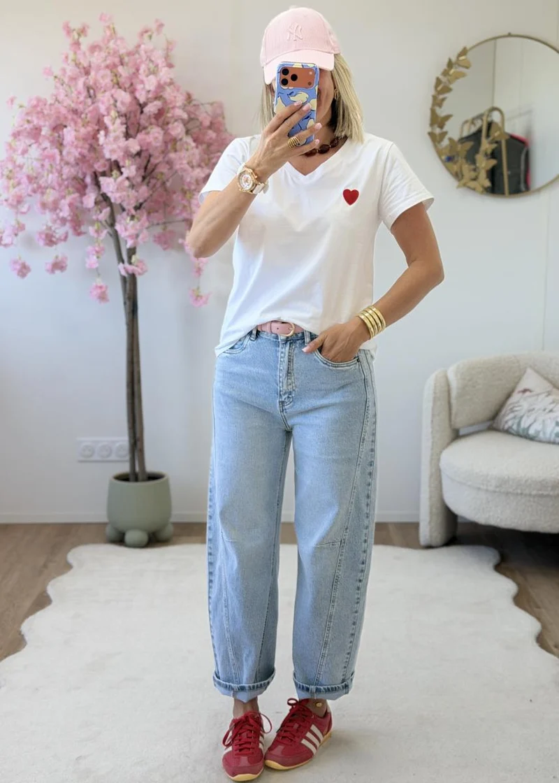 Tee shirt Yanis blanc rouge