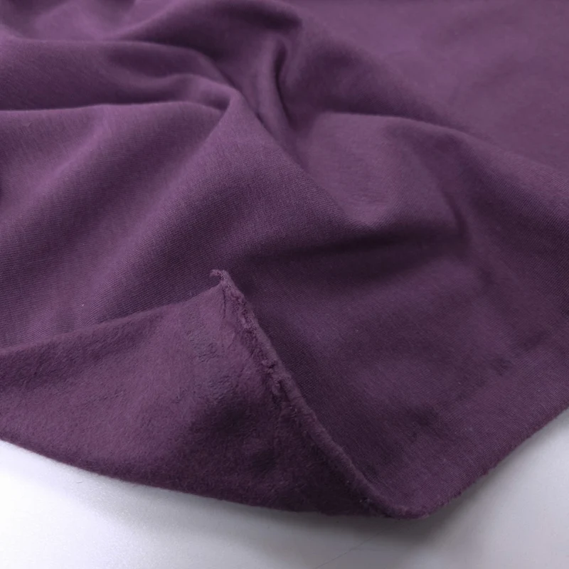 Tissu pour Coton Ouaté Coton & Bambou | Prune | 103 cm | FIN DE ROULEAU