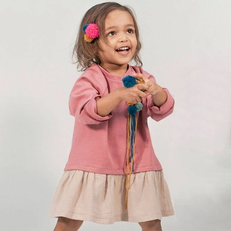PATRON DE COUTURE PDF | Robe en coton ouaté pour fille | Pattern Paper Scissors