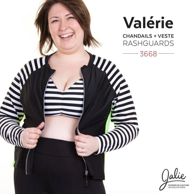PATRON DE COUTURE PDF | Chandails de baignade et rashguards VALÉRIE 4450 | Jalie | BILINGUE (AN/FR)