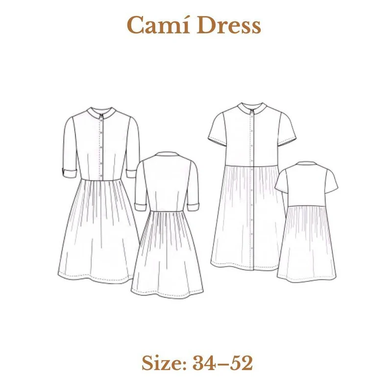 PATRON DE COUTURE PDF | Robe Camí | Pauline Alice | TRILINGUE (FR/EN/ES)