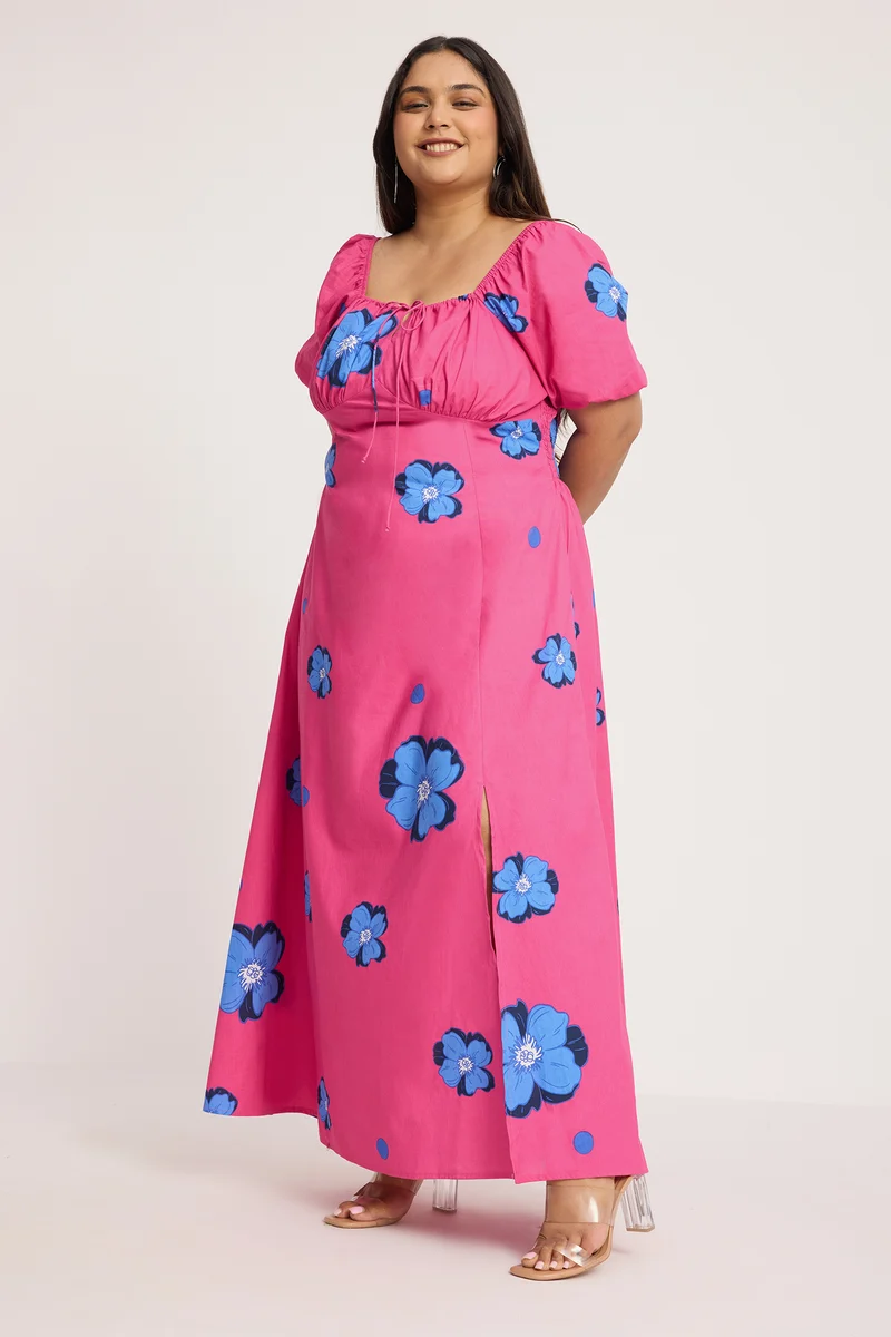 Matsue|100% Cotton Aline Dress With Slit