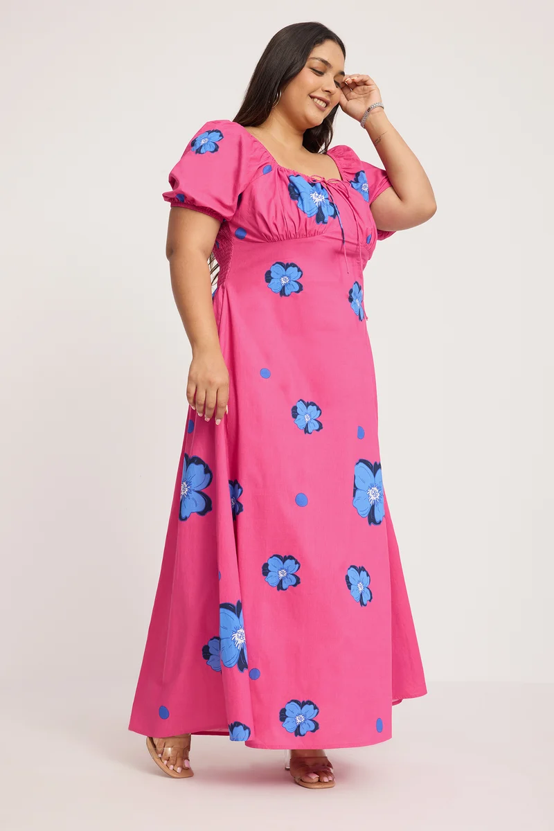 Matsue|100% Cotton Aline Dress With Slit