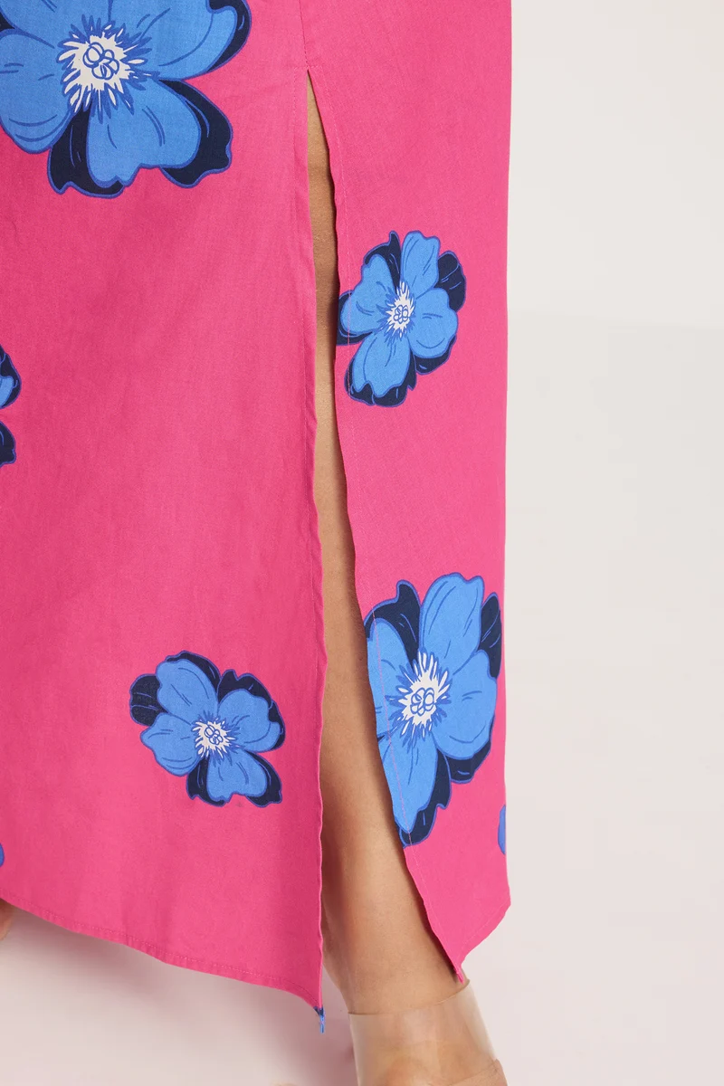 Matsue|100% Cotton Aline Dress With Slit