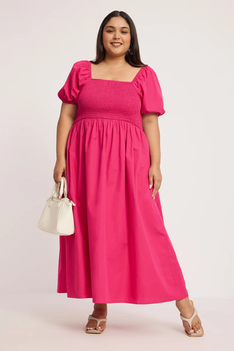 Zata|100% Cotton Fit And Flare Dress