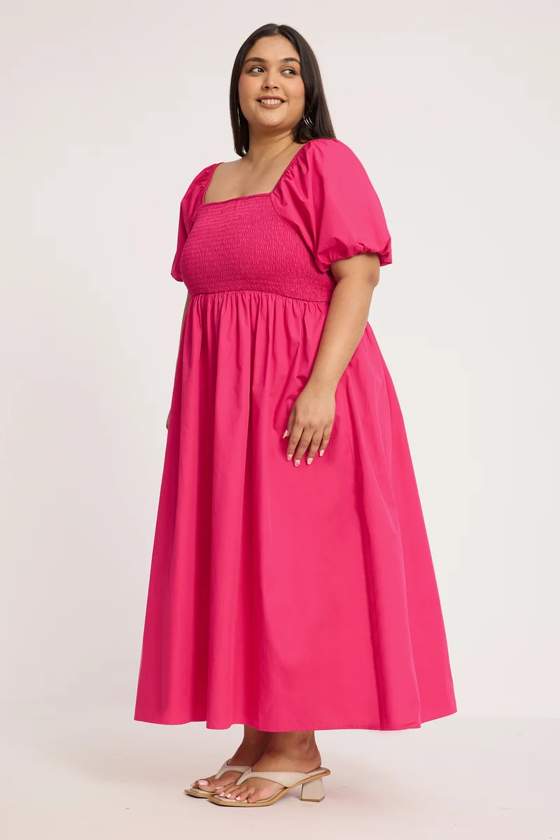 Zata|100% Cotton Fit And Flare Dress