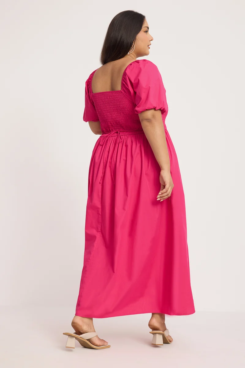 Zata|100% Cotton Fit And Flare Dress