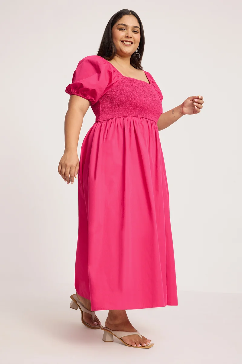 Zata|100% Cotton Fit And Flare Dress
